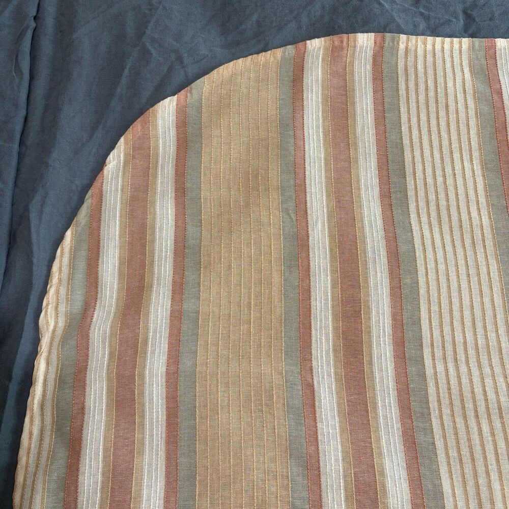 Vintage Cannon Twin Size Coverlet Retro Striped Bedspread 70’s Earth Tones - Picture 4 of 8
